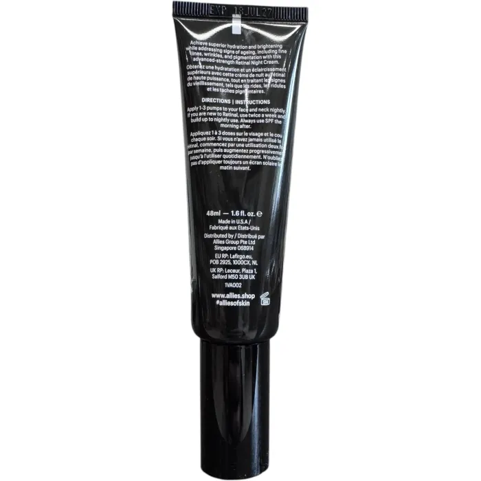 Ночной антивозрастной крем с ретинолом Allies of Skin Retinal Peptides Repair Night Cream