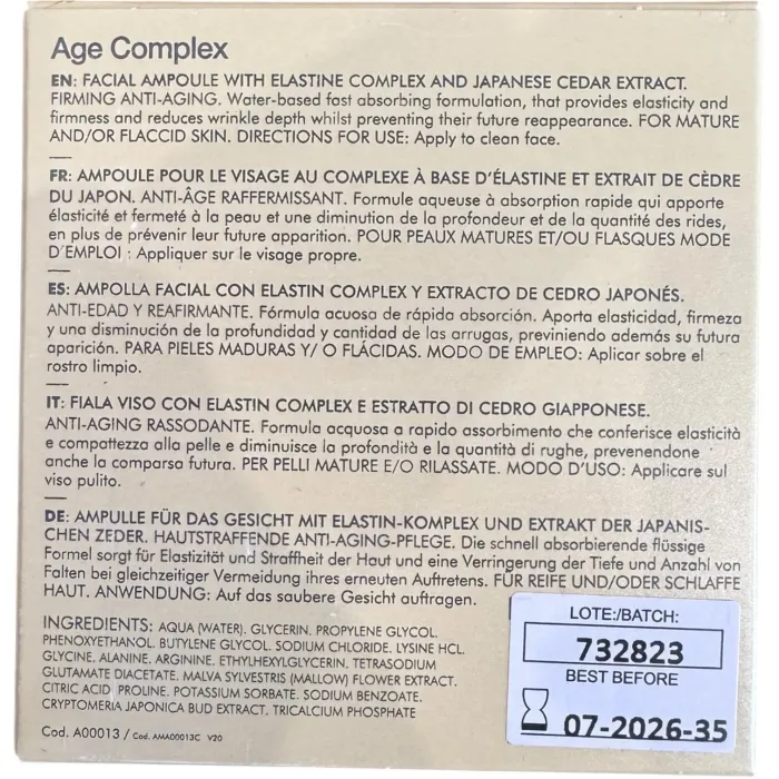 Антивозрастные ампулы «Age Complex» Casmara