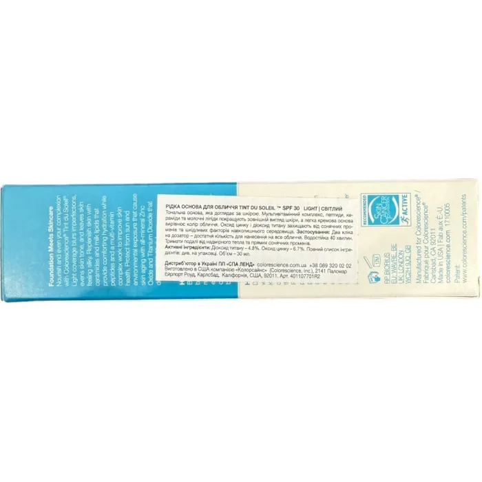 Жидкая основа для лица SPF 30 Colorescience Tint Du Soleil
