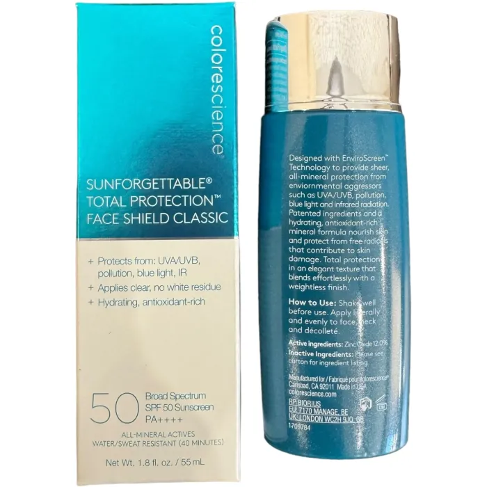 Сонцезахисний крем для обличчя SPF 50 ColoreScience Sunforgettable Face Shield Classic