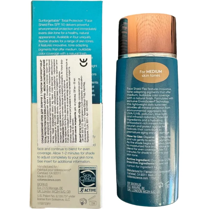 Сонцезахисний адаптивний крем Colorescience Face Shield Flex SPF 50 55 мл