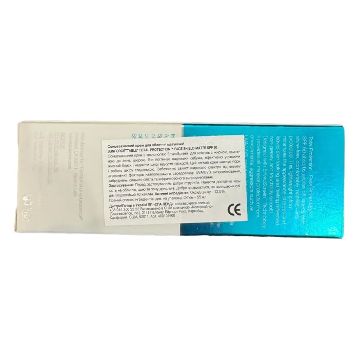 Солнцезащитный крем матирующий Colorescience Face Shield Matte SPF 50