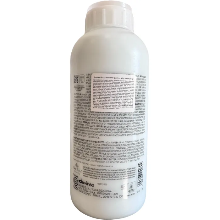 Защитный кондиционер сохранения косметического цвета волос Davines MINU