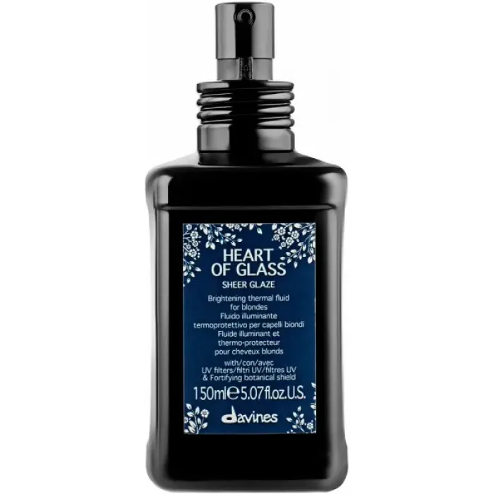 Термозахисний флюїд для блиску волосся Davines Heart Of Glass Sheer Glaze
