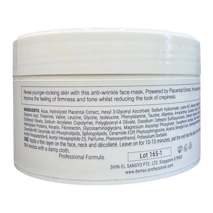 Плацентарна маска витами С и церамиды Demax Anti-Age Placental Perfect Mask