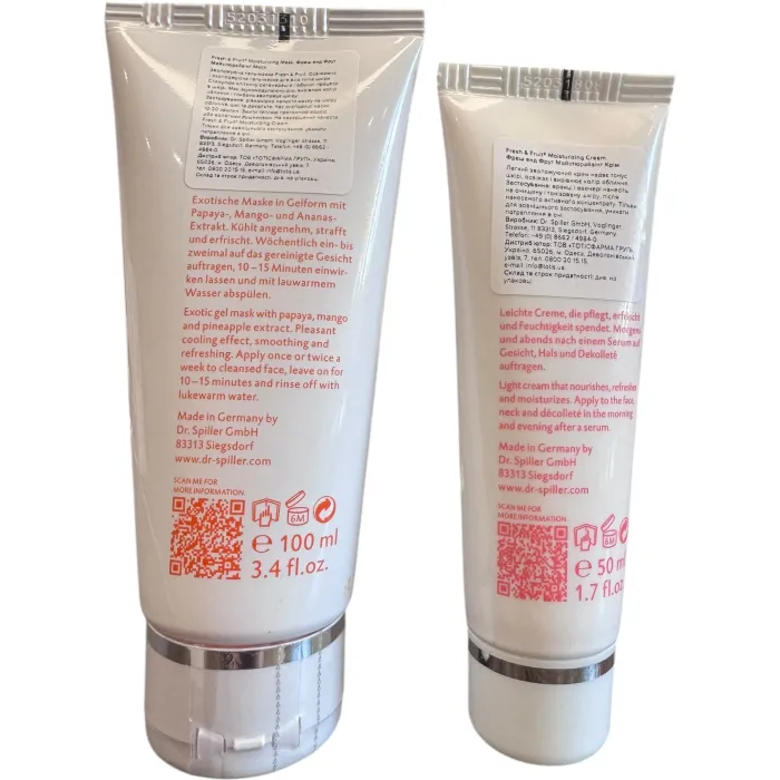 Набір літній освіжаючий для зволоження шкіри Dr. Spiller Fresh & Fruit Summer Special