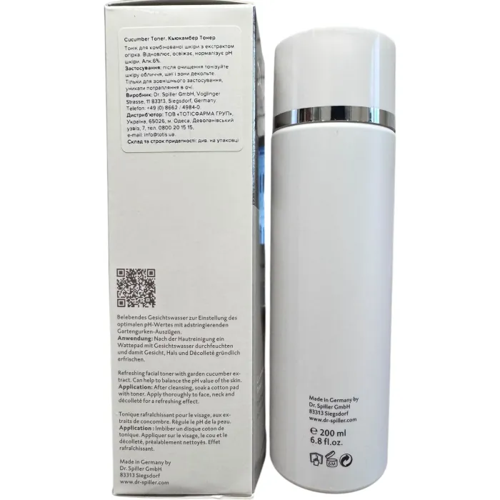 Тоник с экстрактом огурца Dr. Spiller Cucumber Toner