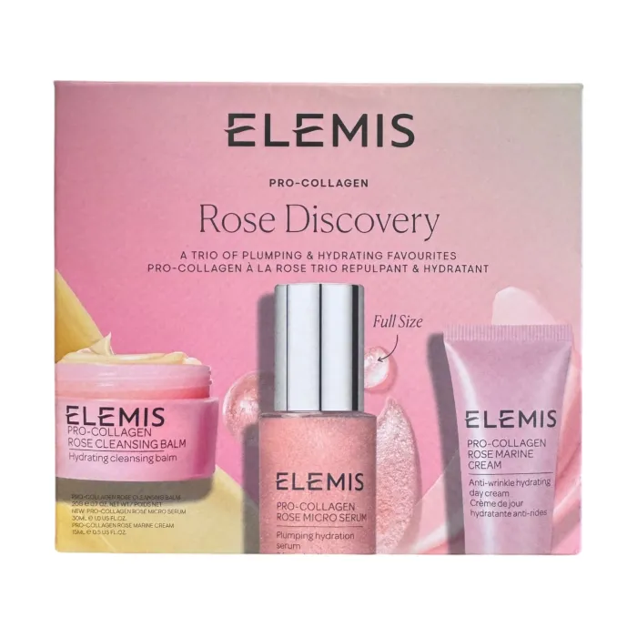 Тріо фаворитів для зволоження шкіри з трояндою Elemis All About Rose Discovery