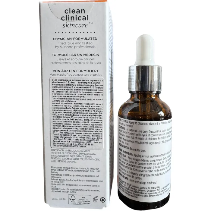 Увлажняющая антиоксидантная сыворотка А, С, Е Image Skincare Vital C Hydrating AC&E Serum