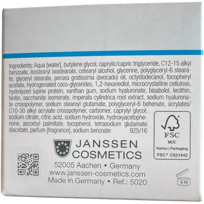 Крем с гиалуроновой кислотой Janssen Dry Skin Hyaluron³ Replenish Cream