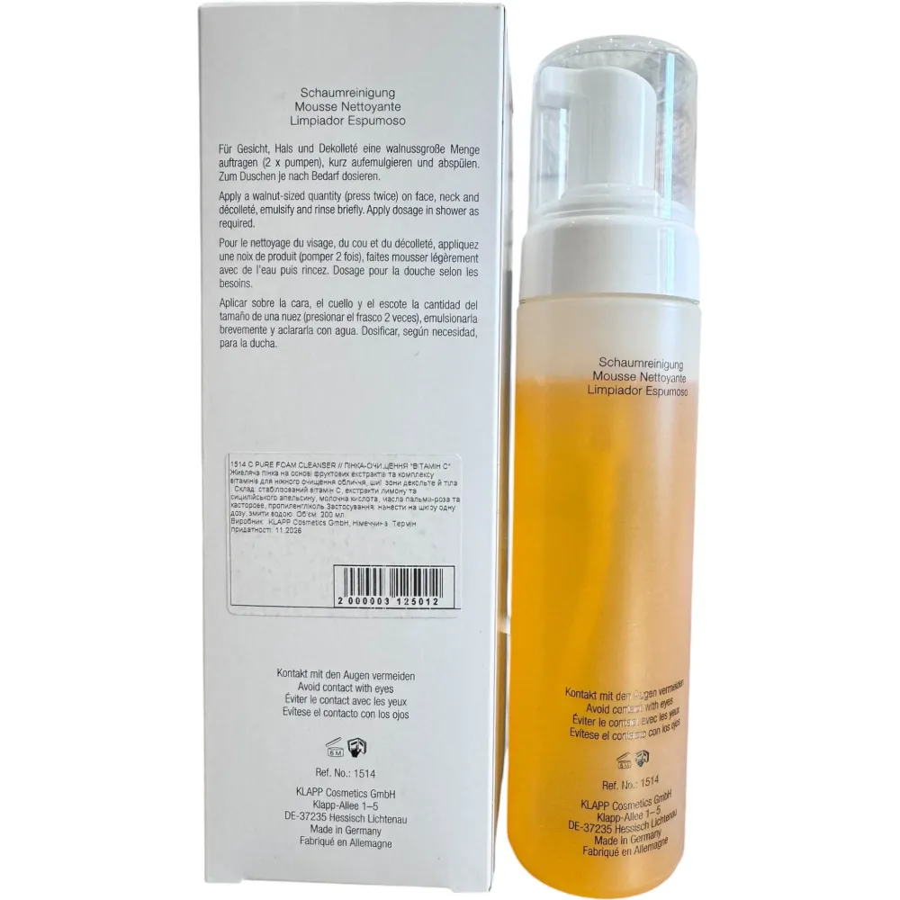 Пінка, що очищає Вітамін С Klapp C Pure Foam Cleanser купити в
