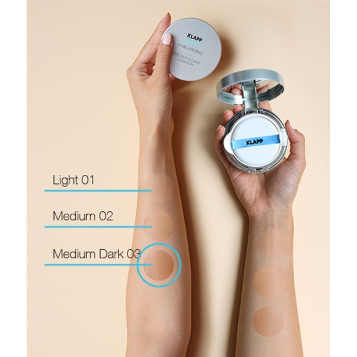 Тональный кушон Klapp Hyaluronic Color & Care Cushion