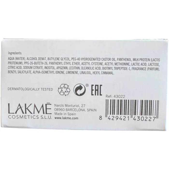 Концентрат интенсивного действия против выпадения волос Lakme K.Therapy Active Shock Concentrate