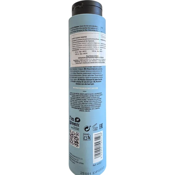 Мицеллярный шампунь для глубокого очищения волос Lakme Teknia Perfect Cleanse Shampoo