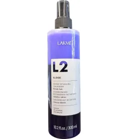 Двухфазный кондиционер для осветленных или седых волос Lakme L2 Blonde