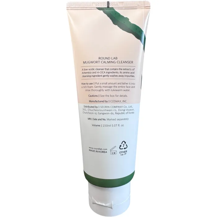 Очищающая пенка для лица Round Lab Mugwort Calming Cleanser