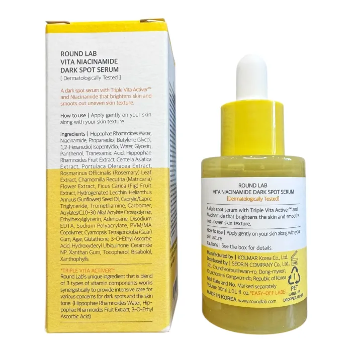 Осветляющий серум с вит. C и ниацинамидом Round Lab Vita Niacinamide Dark Spot Serum