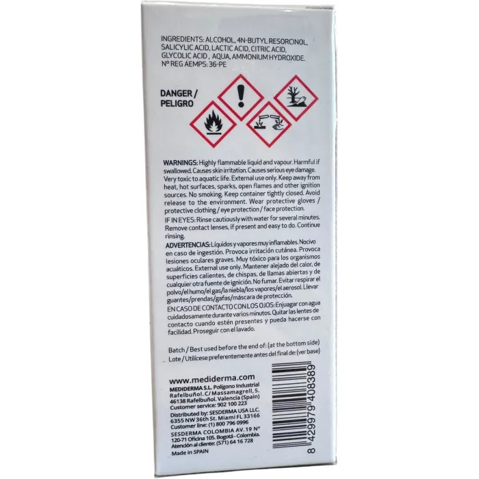 Меласпил J2 в форме в/с раствора SesDerma Melaspeel J2 pH 2.0 - 3.0