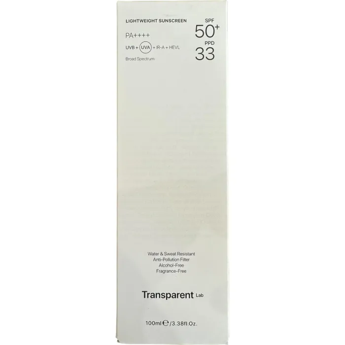 Лёгкий солнцезащитный крем SPF 50+ Transparent Lab Lightweight Sunscreen