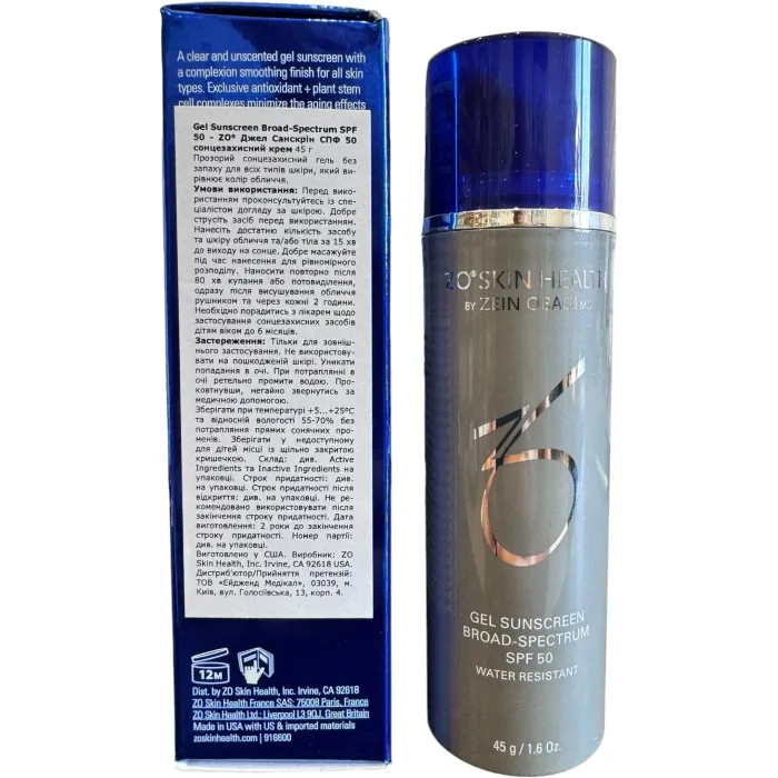 Солнцезащитный водостойкий гель SPF 50 Zein Obagi Zo Skin Health Gel Sunscreen Broad Spectrum