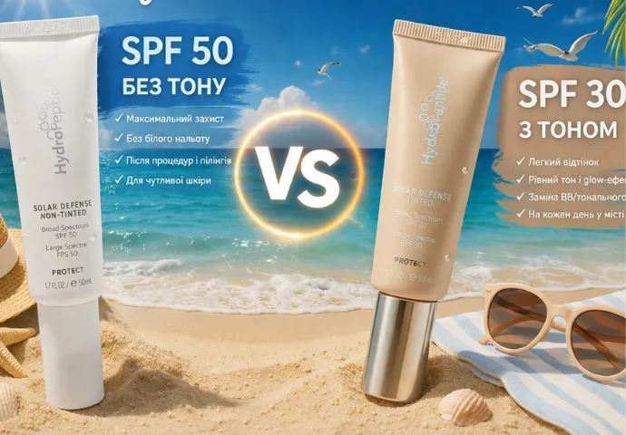 Сравним 2 spf бестселлера от бренда HYDROPEPTIDE