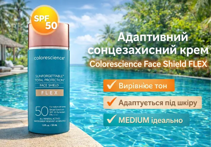 Тестируем солнцезащитный адаптивный крем Colorescience Face Shield Fleх в цвете MEDIUM