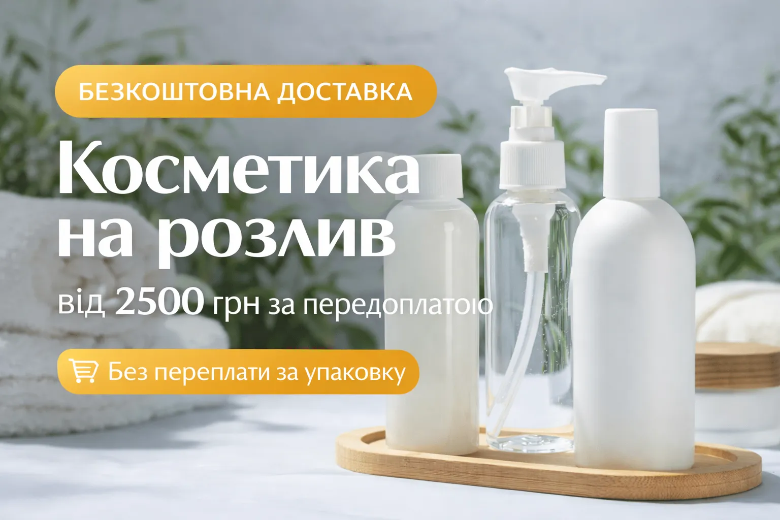 Безкоштовна доставка на косметику на розпив